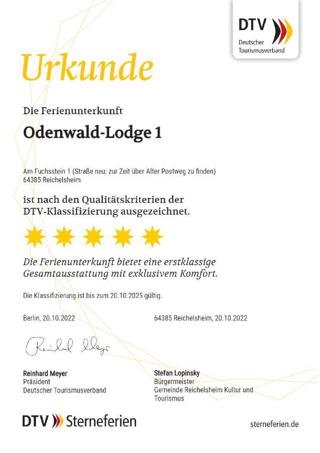 Odenwald-Lodge Mit Infrarotsauna Und E-Ladestation "Haus Purpur" Reichelsheim Eksteriør bilde